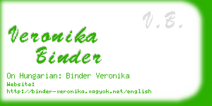 veronika binder business card